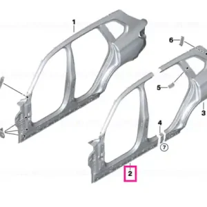 Column a with left rocker panel - BMW Ofertă exclusivă