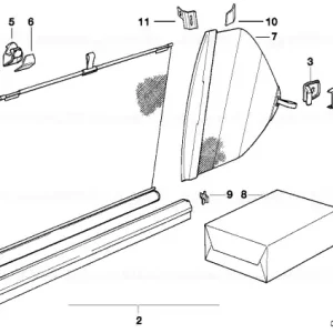 Right rear door sun blind - BMW Cumpără acum