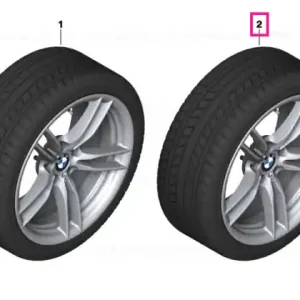 Roată completă de iarnă - M V-Spoke 641M cu anvelopa Michelin Pilot Alpin 4 - 235/35R19 91V XL - BMW M2 F87 - punte spate Nu rata
