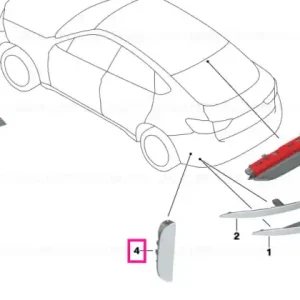 Transport gratuit Reflector, rear right - BMW