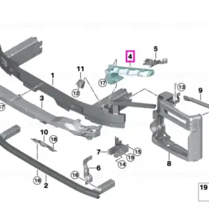 Super ofertă Element atenuare socuri, bara protectie fata, dreapta - BMW X5 G05, X6 G06