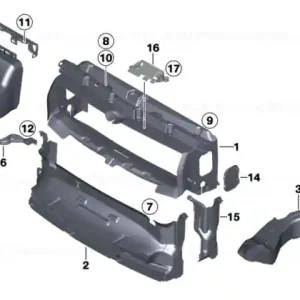 Air duct, exterior radiator, left MPA - BMW Ofertă exclusivă