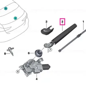 Retur ușor Rear window wiper arm - BMW
