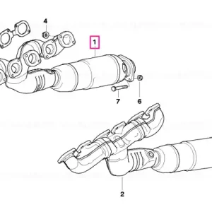 Reduceri RP-exhaust manifold with catalytic conv. ZYL. 1-6 - BMW