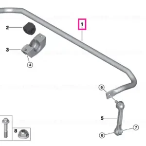 Stabilizer, rear axle - BMW Livrare rapidă
