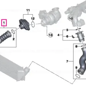 Reducere extra Charge air line - BMW