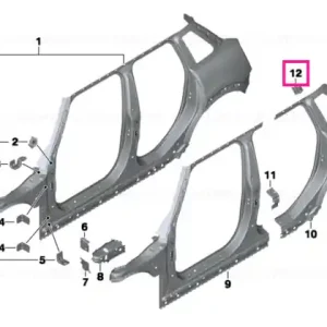 Expediere rapidă Reinforcement plate, C-pillar, left - BMW - Mini