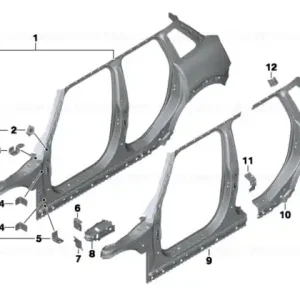 Cumpără online Reinforcement plate, D-pillar, left - BMW - Mini