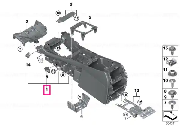 Centre console SCHWARZ - BMW Cumpără acum