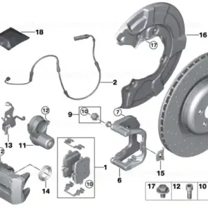 Disc frana ventilat orificii 398X28 M PERF. - BMW Disponibil imediat
