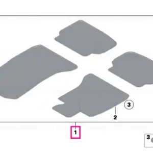 Set covorase podea Velours ANTHRAZIT - BMW Disponibil imediat