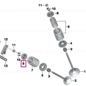Spring seat, exhaust valve, top - BMW Motorrad Bestseller