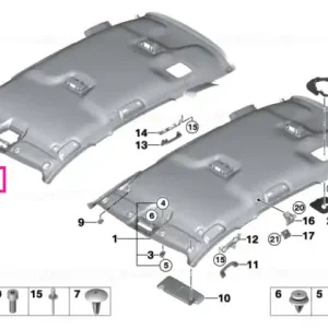 Roofliner, standard roof EVERESTGRAU - BMW Retur ușor