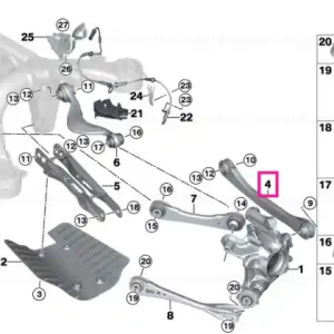 Brat inferior suspensie stanga, punte spate - BMW X5 G05, X6 G06, X7 G07 Livrare expres