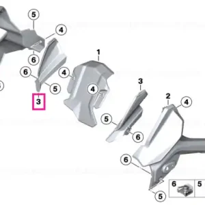 Capac deflector flux aer dreapta - BMW Motorrad Livrare rapidă