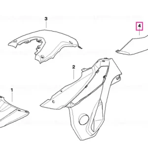 Nu rata Rear right lateral body part ROHTEIL / BLANK - BMW Motorrad