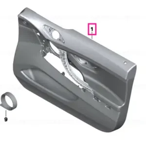 Bestseller Door lining leather right ELFENBEINWEISS - BMW