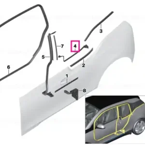 Cumpără acum Garnitură geam spate stânga - BMW