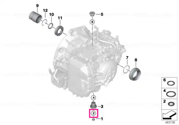 Retur ușor O-ring 1.8X6.1 - BMW