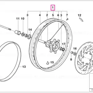 Preț redus Spoke wheel front 2,50X19 - BMW Motorrad