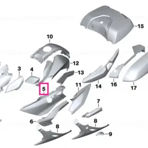 Bestseller Trim lateral sus dreapta EBONY-MET EBONY-MET. - BMW Motorrad