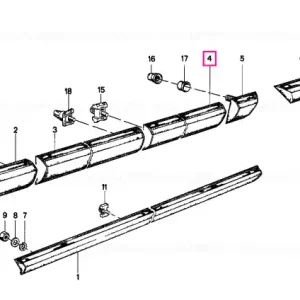 Retur ușor Moulding door rear left - BMW