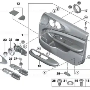 Ornament difuzor metal stanga SCHWARZ - BMW - Mini Ofertă