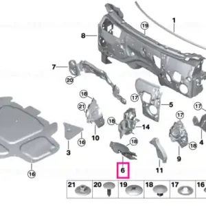 Calitate înaltă Izolant acustic roată față dreapta - BMW