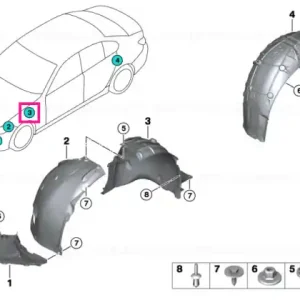 Acoperire arc roată spate față stânga - BMW Ofertă limitată
