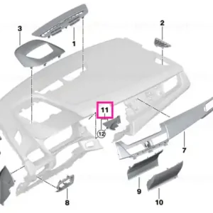 Adapter trim CID, left - BMW Expediere rapidă