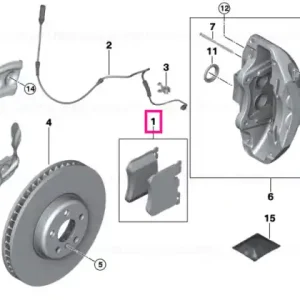 Cumpără online Kit reparație garnituri frână, față - BMW
